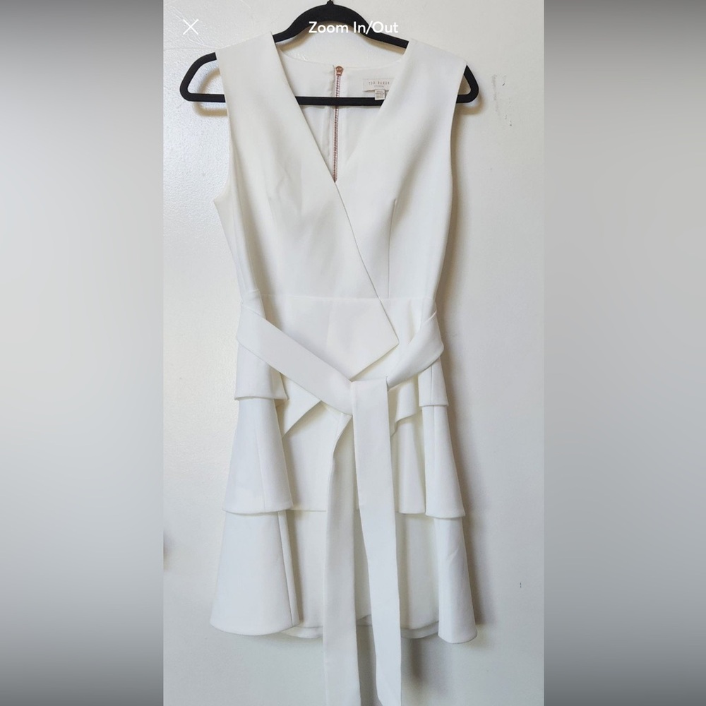 Ted Baker white layered mini dress